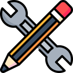 wrench and pencil icon
